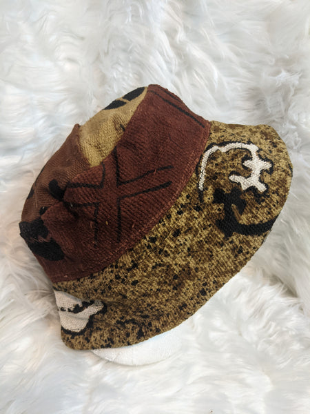 Mudcloth Reversible Brim Unisex Hats