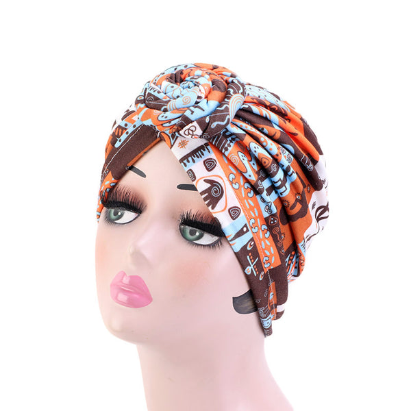 stretchable soft cotton easy to flat knot style design head cap