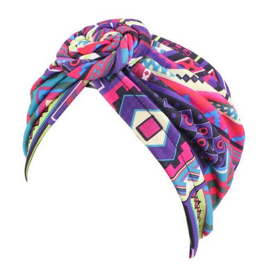 stretchable soft cotton easy to flat knot style design head cap