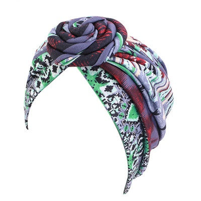 stretchable soft cotton easy to flat knot style design head cap