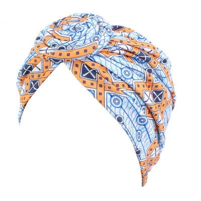 stretchable soft cotton easy to flat knot style design head cap