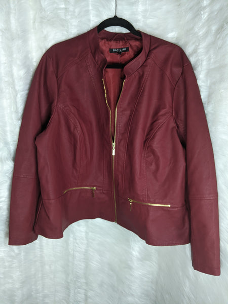 Women's light weight and waterproof jackets.  Shell: 100% polyurethane leather and Inner Lining: 100% polyester