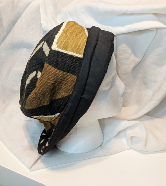 Traditional Authentic Genuine African Mud Cloth Reversible unisex Brim hat, one size.