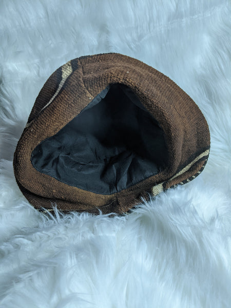 Traditional Authentic Genuine African Mud Cloth Reversible unisex Brim hat, one size.