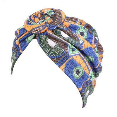 stretchable soft cotton easy to flat knot style design head cap