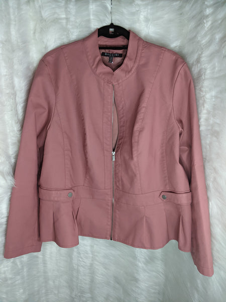 Women's light weight and waterproof jackets.  Shell: 100% polyurethane leather and Inner Lining: 100% polyester