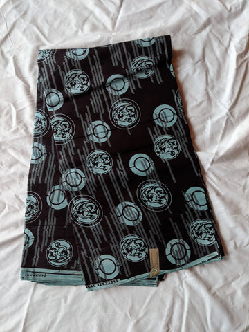 Colorful Ankara 100% cotton fabric Six yards of material, choosing to design any type of outfit turquoise brown