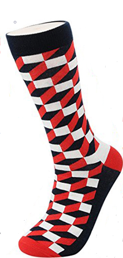 Unisex male female colorful cotton lycra good quality fabric red black white design socks