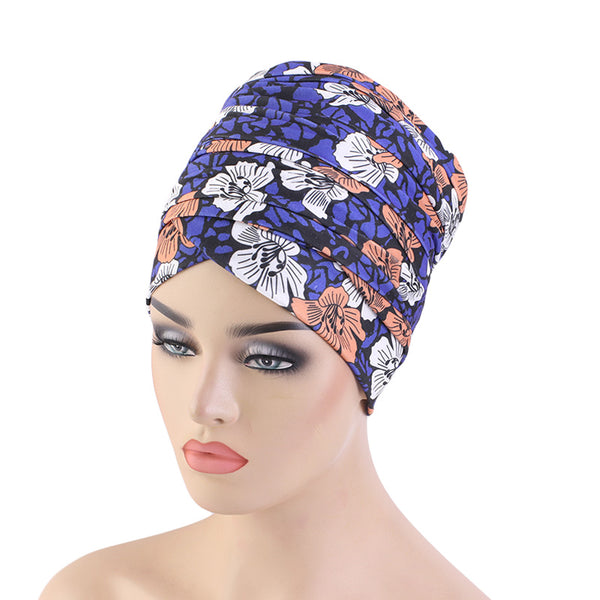 Cotton stretchable material design tube head wrap head tie turban multi bright colors