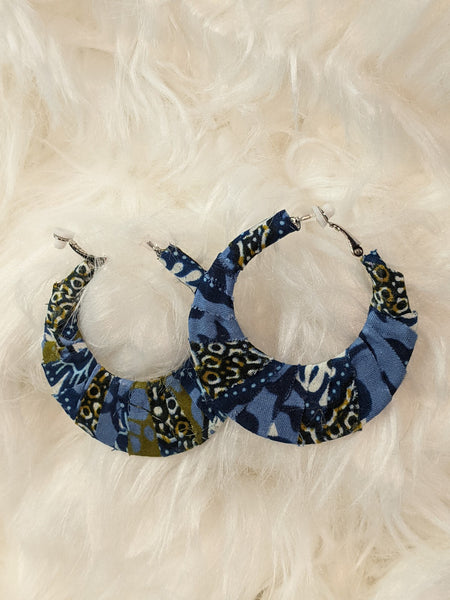 Clip-On Ankara Fabric Earrings
