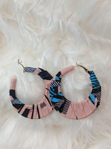 Clip-On Ankara Fabric Earrings