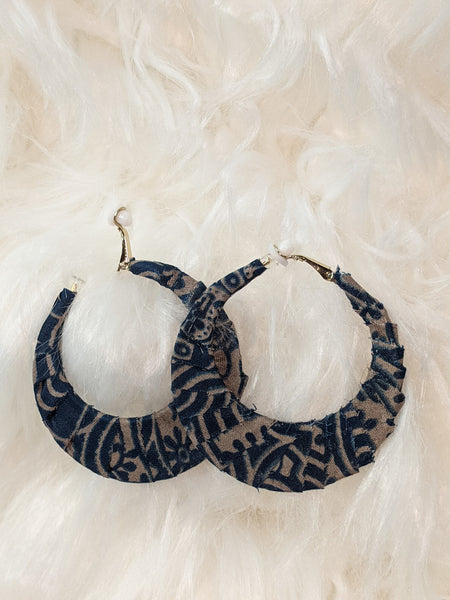 Clip-On Ankara Fabric Earrings