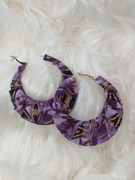 Clip-On Ankara Fabric Earrings