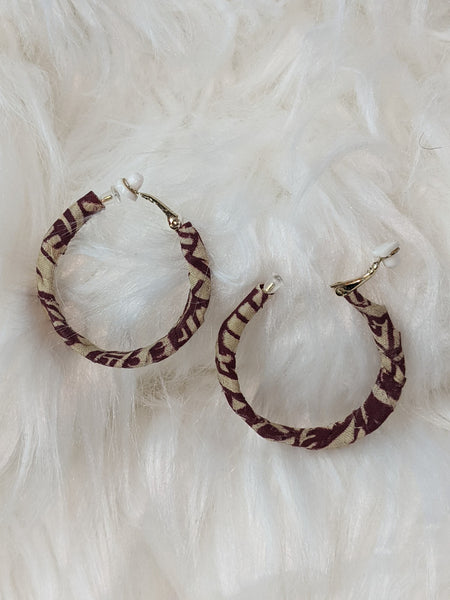 Clip-On Ankara Fabric Earrings