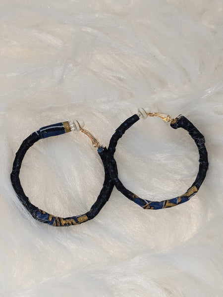 Clip-On Ankara Fabric Earrings