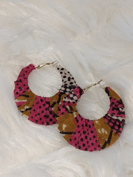 Clip-On Ankara Fabric Earrings