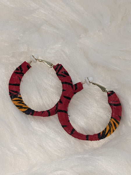 Clip-On Ankara Fabric Earrings