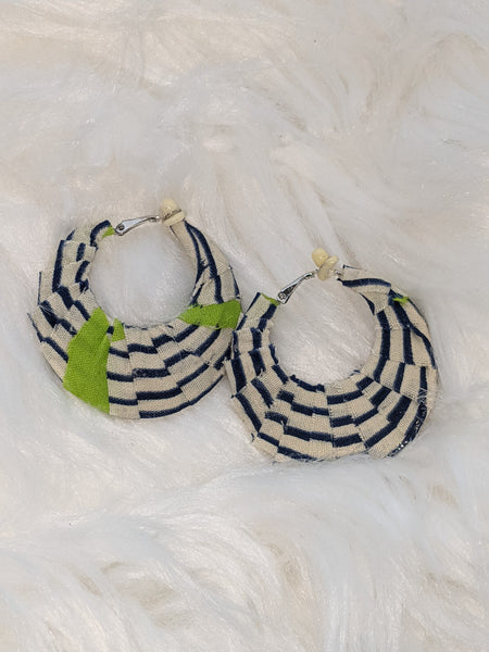 Clip-On Ankara Fabric Earrings