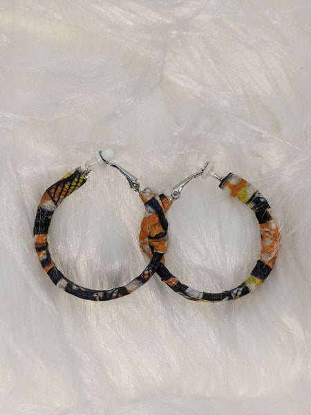 Clip-On Ankara Fabric Earrings