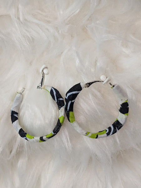 Clip-On Ankara Fabric Earrings