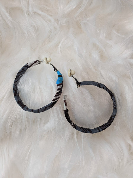 Clip-On Ankara Fabric Earrings
