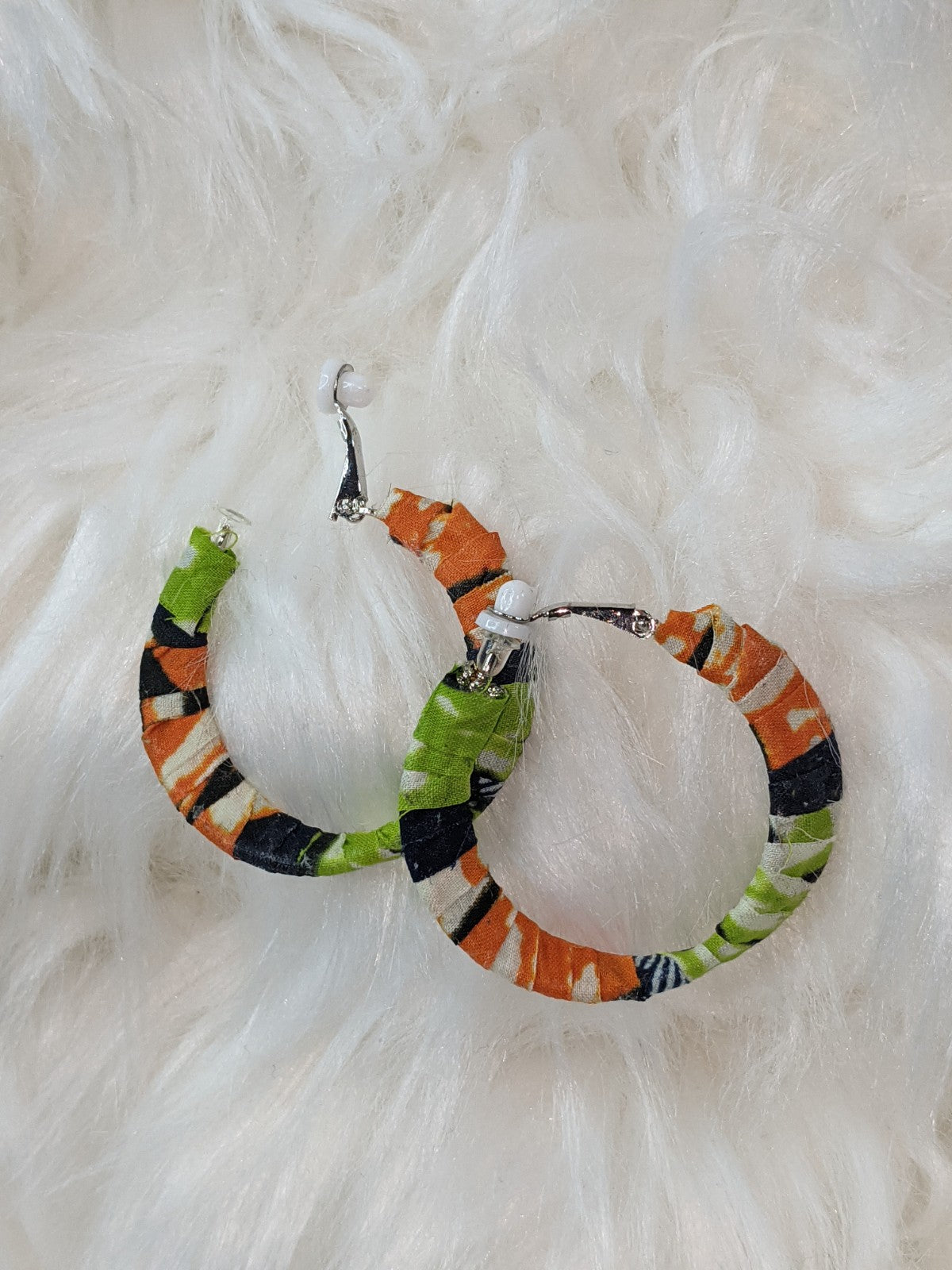 Clip-On Ankara Fabric Earrings