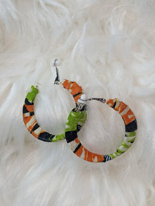 Clip-On Ankara Fabric Earrings