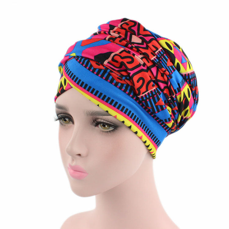 Cotton stretchable material design tube head wrap head tie turban multi bright colors