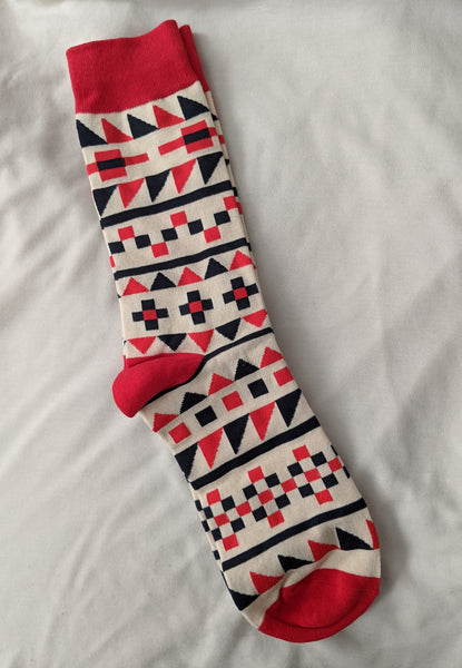 Unisex male female colorful cotton lycra good quality fabric red black white design socks