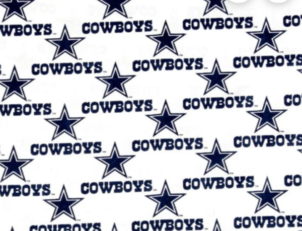 NFL design on one side and plain color on other side, 100% cotton. Measurements: 18 inches long and 18 inches wide