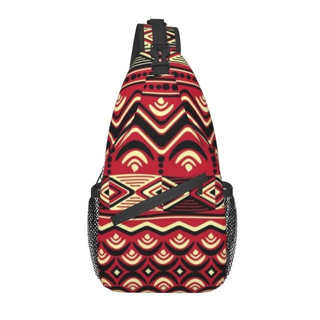 Unisex African Print Crossbody Sling Backpacks 