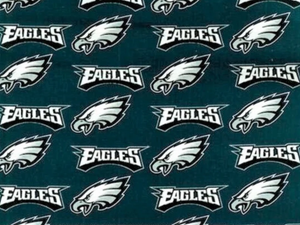 NFL design on one side and plain color on other side, 100% cotton. Measurements: 18 inches long and 18 inches wide