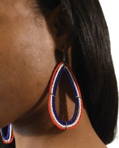 Maasai Colorful beaded large earrings jewelry pierced ears