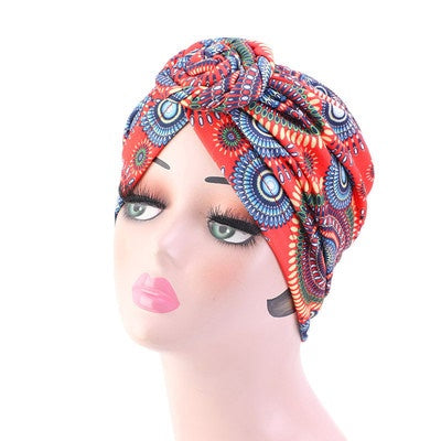 stretchable soft cotton easy to flat knot style design head cap