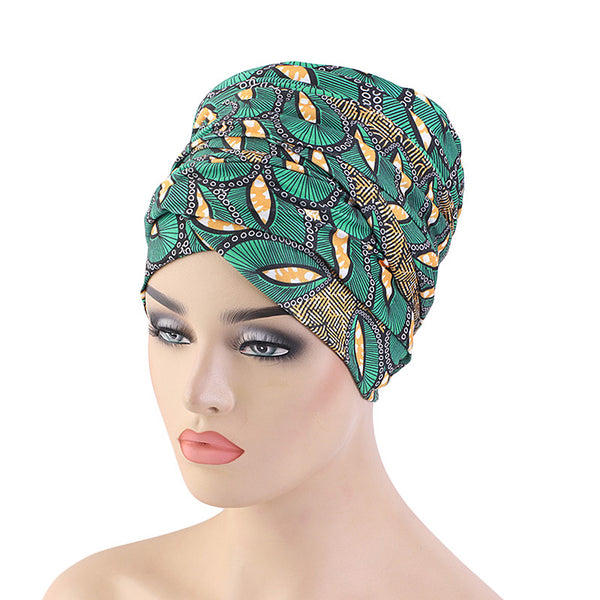 Cotton stretchable material design tube head wrap head tie turban multi bright colors