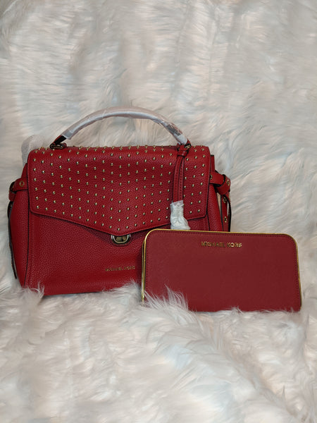 Authentic Michael Kors handbag and wallet set are 100% genuine leather