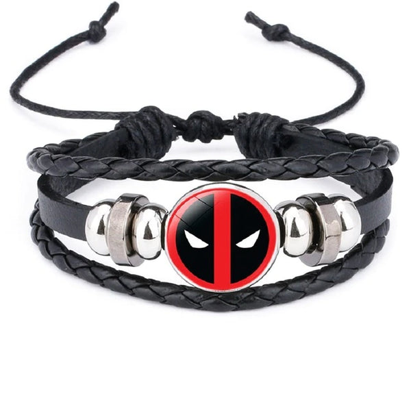 Super hero adjustable leather wrist strap