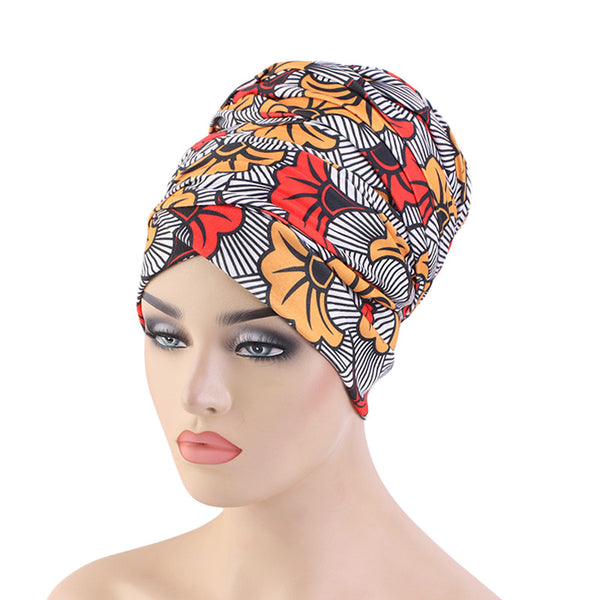 Cotton stretchable material design tube head wrap head tie turban multi bright colors