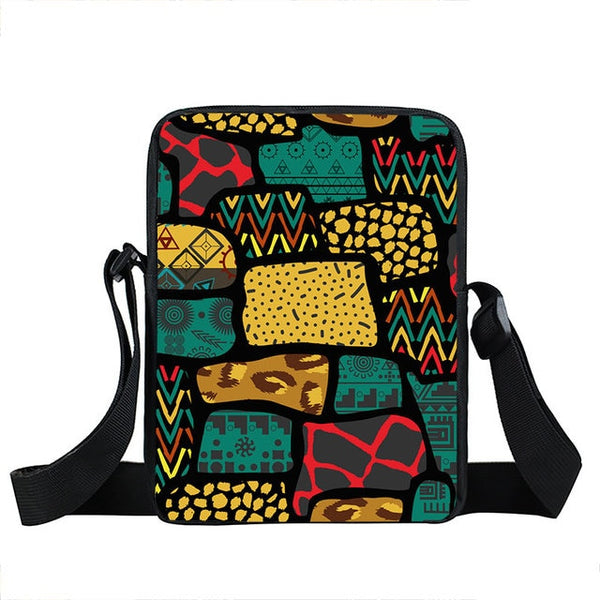 African Pattern Small Messenger/Shoulder Bag