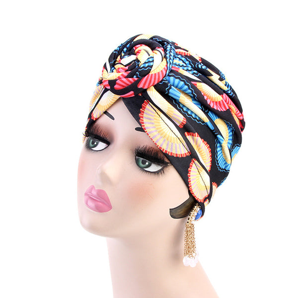 Cotton stretchable stylish one size fits adjustable flat knot hat cap adult female black yellow gold pink blue